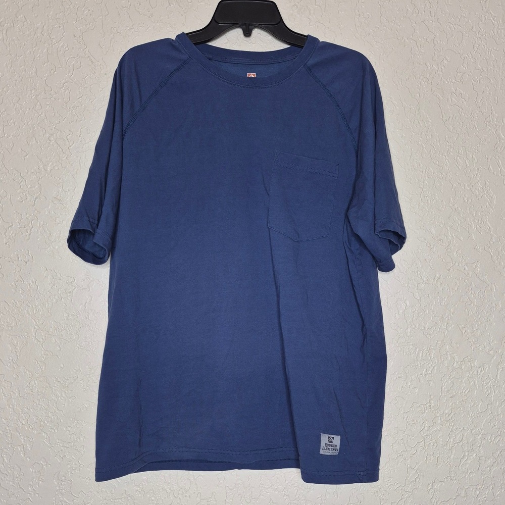Rugged Elements Mens XL Navy Blue Pocket T-Shirt Short Sleeve Raglan